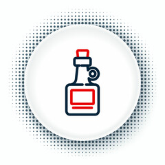 Line Alcohol drink Rum bottle icon isolated on white background. Colorful outline concept. Vector