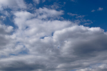 A Beautiful blue sky background with white clouds