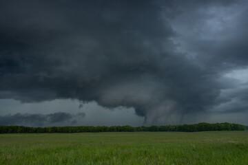 Obraz na płótnie Canvas May stormy afternoon, Hoffman Estates, Illinois, Usa