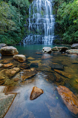Long exposure from the Salto Cristal one of the most beautiful waterfalls in Paraguay near the town of La Colmena.