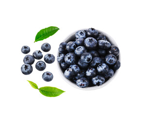 blueberries isolated on a white background