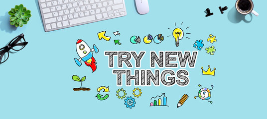 Try New Things with a computer keyboard and a mouse