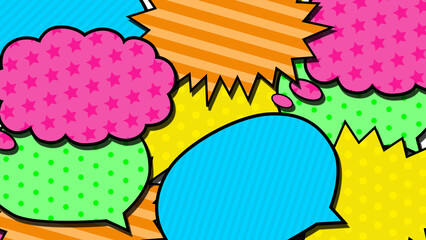 ポップな吹き出しの背景