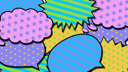 ポップな吹き出しの背景