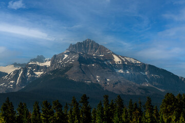 Views of Mount Murchison from Saskatchewan Crossing Banff National Park Alberta Canada