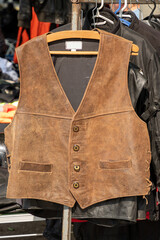 Leather vest on market