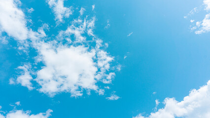 Fototapeta na wymiar 夏の空と雲の背景素材