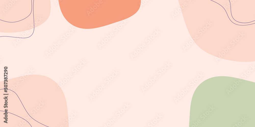 Wall mural abstract creative backgrounds in minimal trendy style with copy space for text.