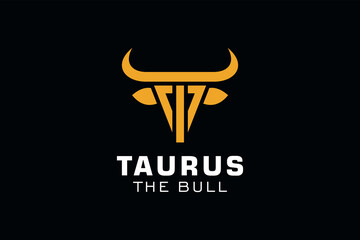 Letter I logo, Bull logo,head bull logo, monogram Logo Design Template Element