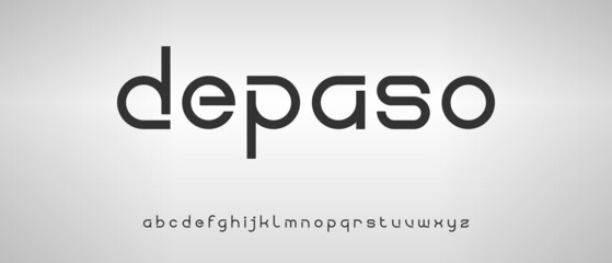 Simple modern alphabet font with urban style template