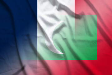 France and Maldives political flag international negotiation MDV FRA