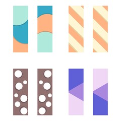 Fototapeta na wymiar set of pause button vector illustration with colorful concept, break, icon, logo, pattern, multimedia theme