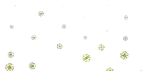 Light gray vector doodle background with flowers.