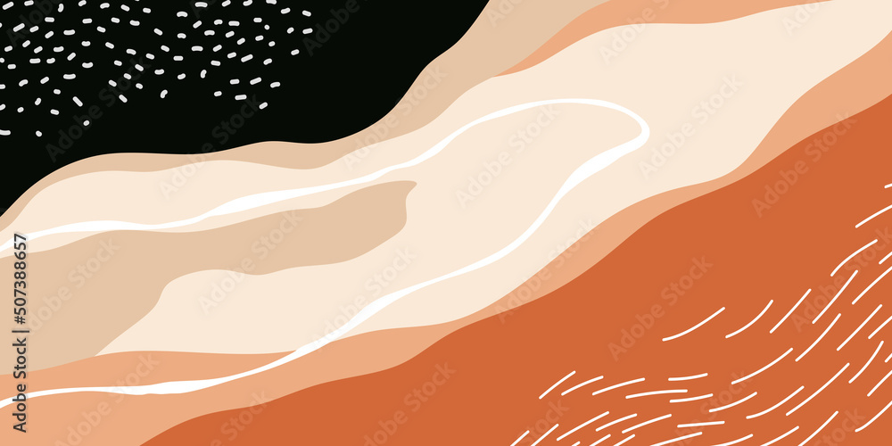 Wall mural abstract creative backgrounds in minimal trendy style with copy space for text.