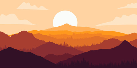 Nature landscape vector design