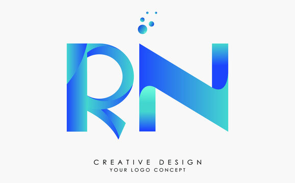 RN letter logo design template vector