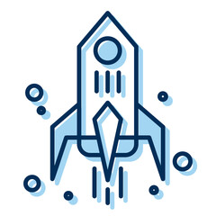 start up symbol rocket icon