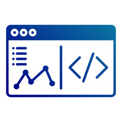 data coding and computer icon