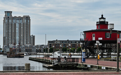 Cityscape Waterfront View of Baltimore Maryland