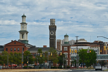 Fototapeta na wymiar Cityscape View of Baltimore Maryland Architecture