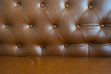 Abstract Vintage Brown Leather Sofa Surface Background.