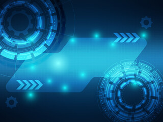 abstract blue futuristic cyber technology background