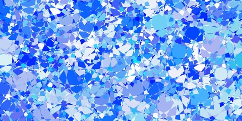 Light BLUE vector background with polygonal forms.