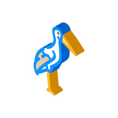stork bird isometric icon vector. stork bird sign. isolated symbol illustration