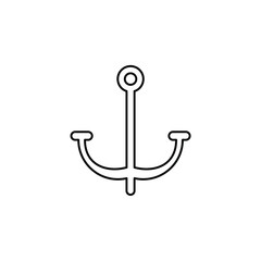 Anchor, Port Thin Line Icon Vector Illustration Logo Template. Suitable For Many Purposes.
