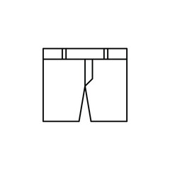 Shorts, Casual, Pants Thin Line Icon Vector Illustration Logo Template. Suitable For Many Purposes.