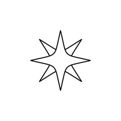 Stars, Night Thin Line Icon Vector Illustration Logo Template. Suitable For Many Purposes.