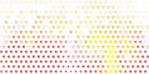 Light Pink, Yellow vector pattern with coronavirus elements.