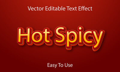 Hot Spicy vector editable text effect