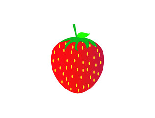 red strawberry vector