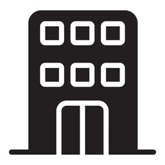 office building glyph icon