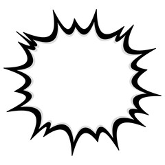 シンプルな太いギザギザ吹き出し