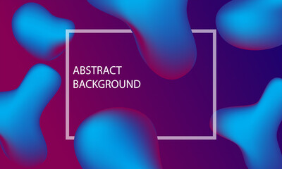 Naklejka premium Colorful Gradient Fluid Liquid Geometric Dynamic Shape Background