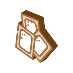 block chocolate isometric icon vector. block chocolate sign. isolated symbol illustration