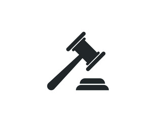 Gavel icon vector. Hammer symbol vector