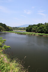 Fototapeta na wymiar 川内川にあるホタルの群生地の景色