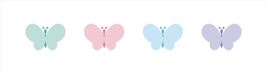 Butterfly icon. butterfly colourful symbol, vector illustration