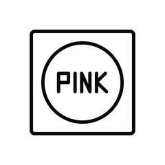 Black line icon for pink