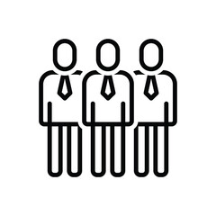 Black line icon for public