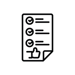 Fototapeta premium Black line icon for qualifying