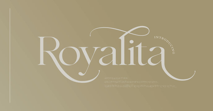 Luxury wedding alphabet letters font and number. Typography elegant classic lettering serif fonts decorative vintage retro concept. vector illustration
