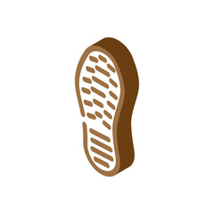 footprint shoe isometric icon vector. footprint shoe sign. isolated symbol illustration