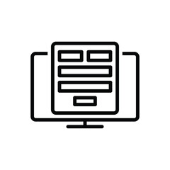 Black line icon for formed