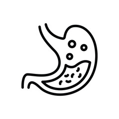 Black line icon for digest