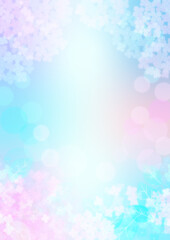 梅雨の幻想的な紫陽花の背景素材