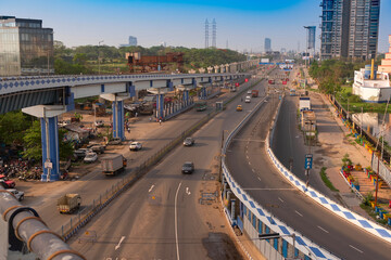 Kolkata, West Bengal,India- January 1st 2016 : Ma or Maa flyover, is a 4.5 kilometer long flyover...